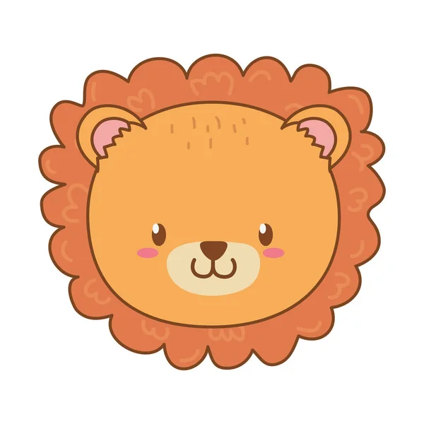 Cute lion woodland character — Stock Vector