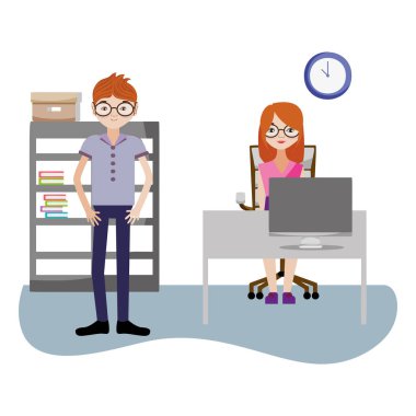 Arkadaşları office çizgi film içinde