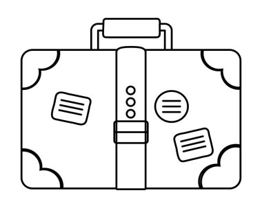 Bavul karikatür seyahat etmek tatil