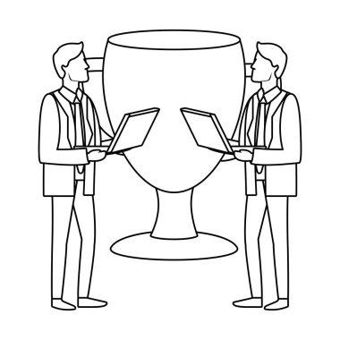 Exectuive işadamları avatar siyah beyaz