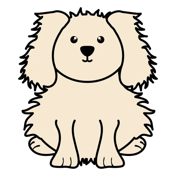 Cute little dog pet character — Stock Vector