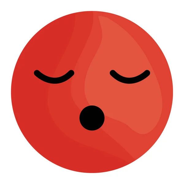 Personagem emoticon rosto adormecido —  Vetores de Stock