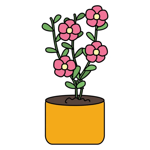 Icono de planta de casa floral — Vector de stock