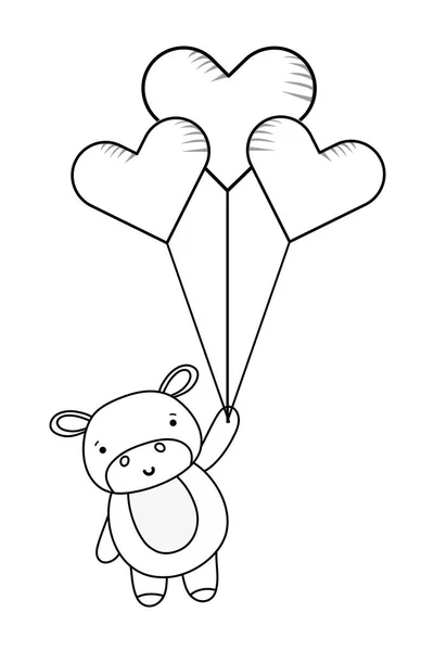 Amour et animaux dessins animés — Image vectorielle