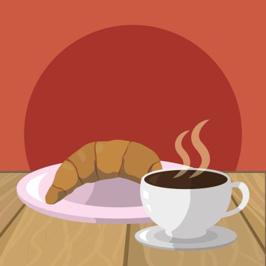 sıcak bir içecek çizgi film