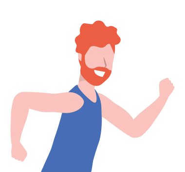 Fitness spor tren karikatür