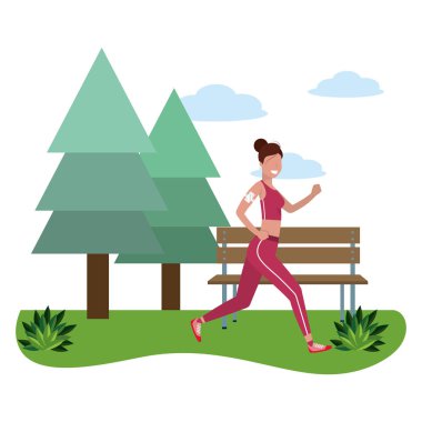 Fitness spor tren karikatür