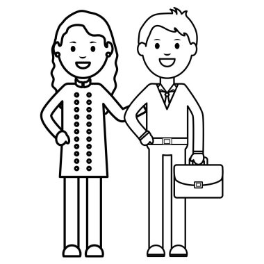 kadın garson ile genç işadamı