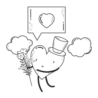 kalp aşk kawaii karakter