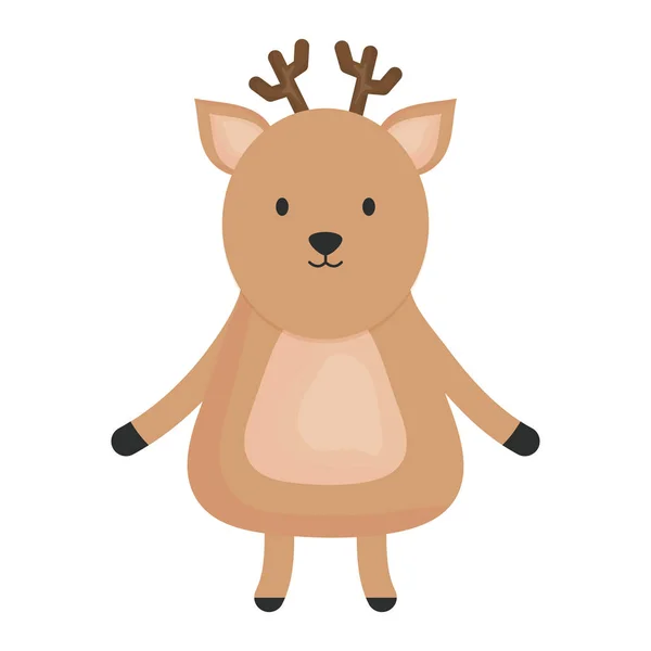 Cute reindeer childish character — Stock Vector