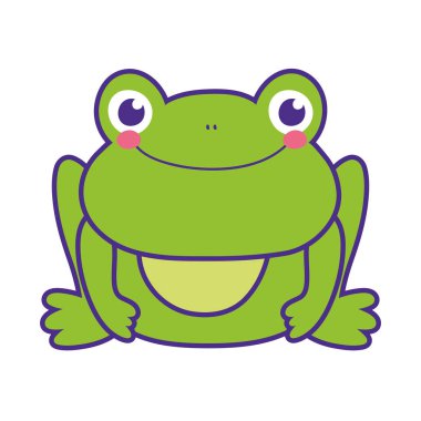 sevimli kurbağa karakter simgesi