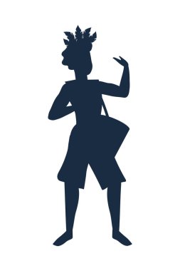 Silueti kutlayan adam