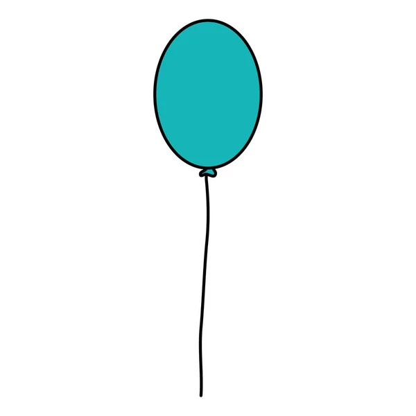 Ballon de fête hélium flottant — Image vectorielle