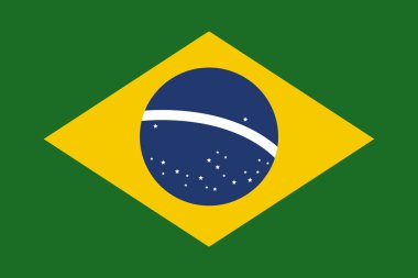 brasil bayrak düz vektör