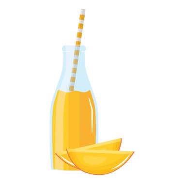 saman ile botttle taze mango suyu meyve