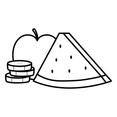 muz dilimlenmiş taze karpuz