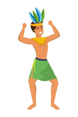 brezilya karnaval kutlayan adam