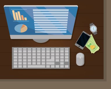 cep telefonu PC bilgisayar grafik illüstrasyon karikatür teknoloji vektör tasarım