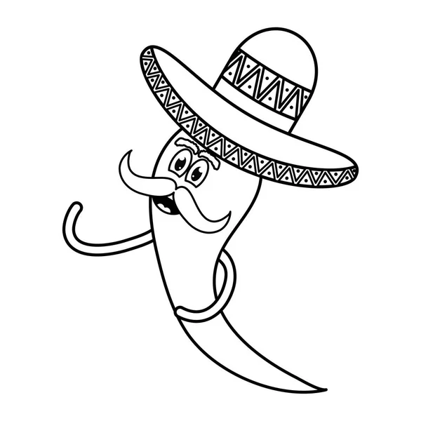 멕시코 캐릭터 일러스트 디자인 — 스톡 벡터