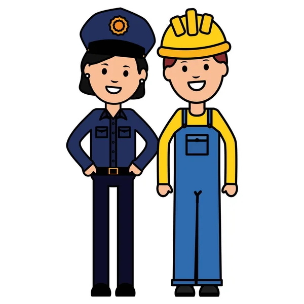 Policial Feminino Com Design Ilustração Vetorial Construtor —  Vetores de Stock