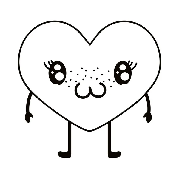 Amor Corazón Dibujos Animados Vector Ilustración Diseño Gráfico — Vector de stock