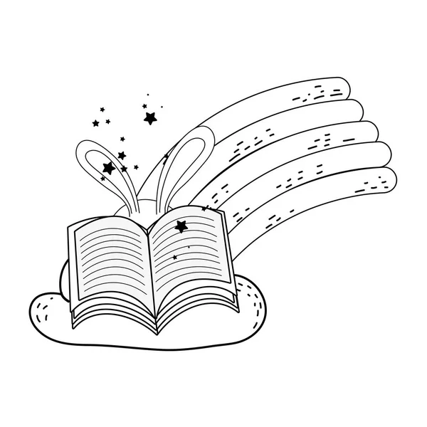 Orecchie Coniglio Magiche Con Disegno Illustrazione Vettoriale Libro Arcobaleno — Vettoriale Stock
