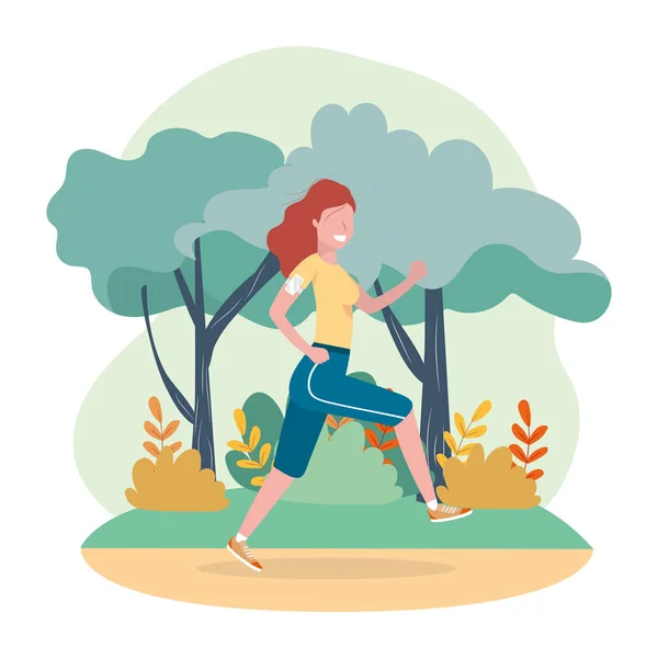 Femme Pratique Exercice Activité Vectoriel Illustration — Image vectorielle