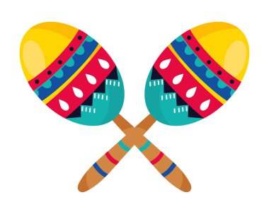 meksika kültürü meksika maracas aletleri karikatür vektör illüstrasyon grafik tasarım