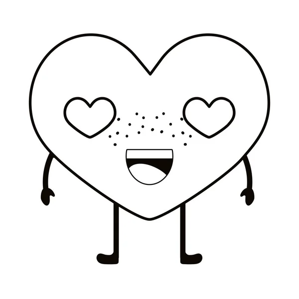 Love Heart Love Cartoon Vector Illustration Graphic Design — стоковый вектор