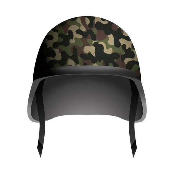 Military Helmet Icon Cartoon Vector Illustration Graphic Design — Stock Vector
