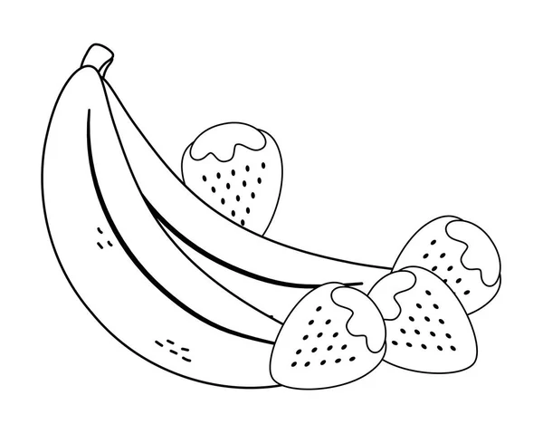 Deliciosa Refeição Saudável Frutas Mix Desenho Animado Vetor Ilustração Design —  Vetores de Stock