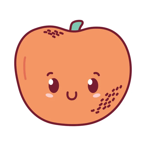 Graficzny Ilustracja Jabłko Kreskówka Owoc Projekt Smaczny Słodki Wektor Zachwycający — Wektor stockowy