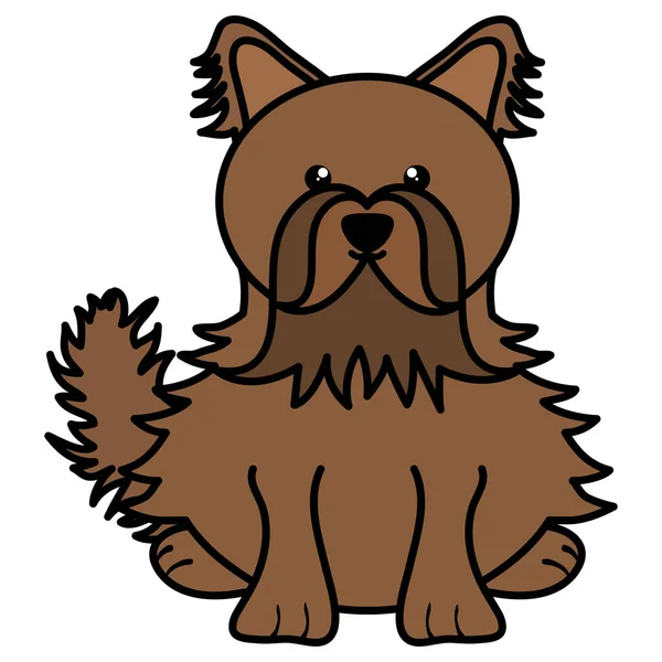 Niedlich Kleiner Hund Pet Charakter Vektor Illustration Design — Stockvektor
