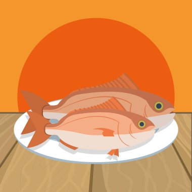 lezzetli yemek karikatür vektör çizim grafik tasarım