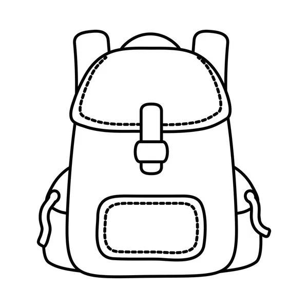 Rugzak Haversack Cartoon Vector Illustratie Graphic Design — Stockvector