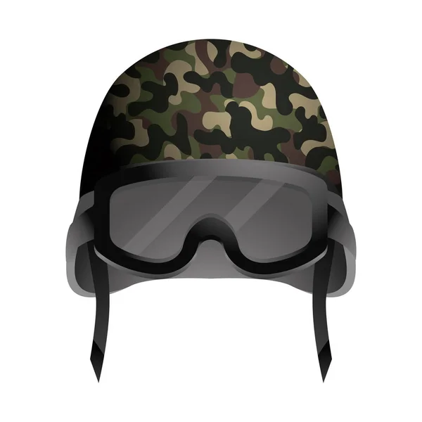 Military Helmet Icon Cartoon Vector Illustration Graphic Design — Stock Vector