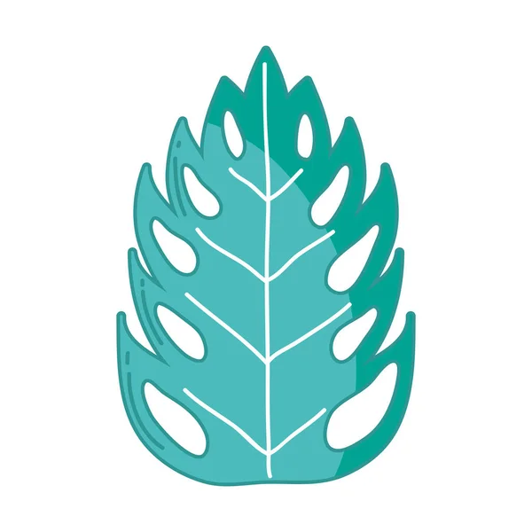 Tropisches Blatt Ökologie Symbol Vektor Illustration Design — Stockvektor
