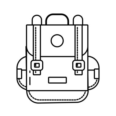 sırt çantası karikatür vektör çizim grafik tasarım seyahat