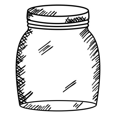 kapak çizim vektör illüstrasyon tasarımı ile mason kavanoz cam