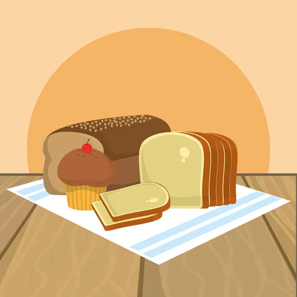 Köstliche Lebensmittel Cartoon Vektor Illustration Grafik Design — Stockvektor