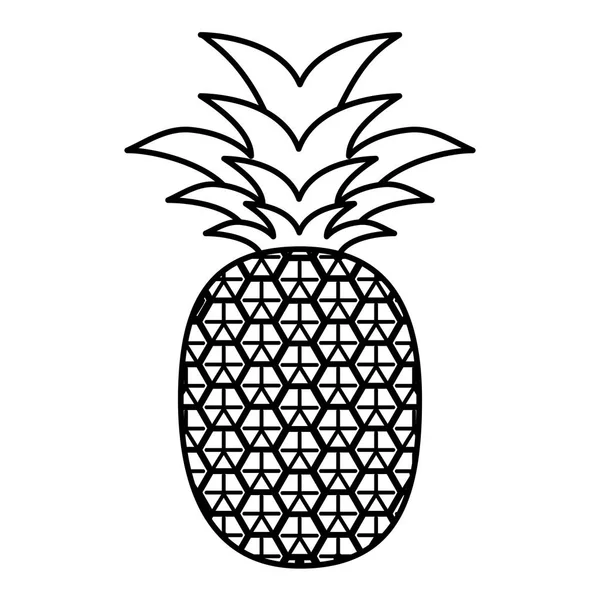 Świeży Ananas Owoce Ikona Wektor Ilustracja Projektu — Wektor stockowy