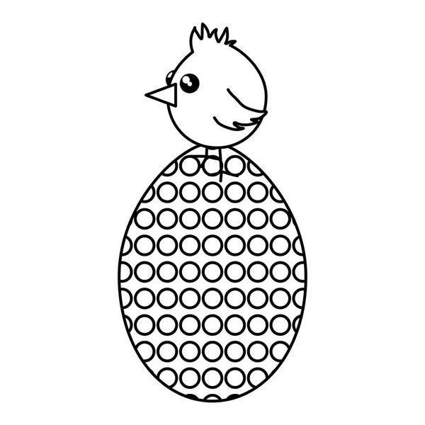 Vejce Namalované Malou Holkou Velikonoční Oslavy Ilustrace Design — Stockový vektor