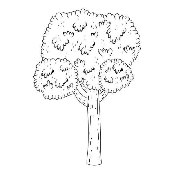 Desain Gambar Vektor Ikon Pohon Terisolasi - Stok Vektor