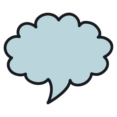 konuşma balonu mesaj simgesi vektör çizim tasarım