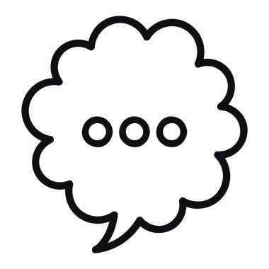 konuşma kabarcık mesajı monokrom simge vektör illüstrasyon tasarımı