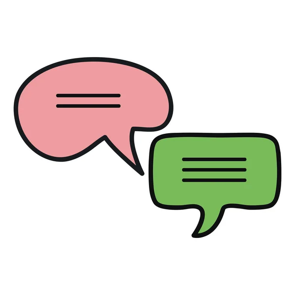 Speech Bubbles Messages Icons Vector Illustration Design — Stock Vector