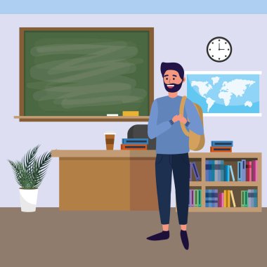 adam eğitim grafik illüstrasyon kolej karikatür tasarlamak vektör üniversite öğrenci