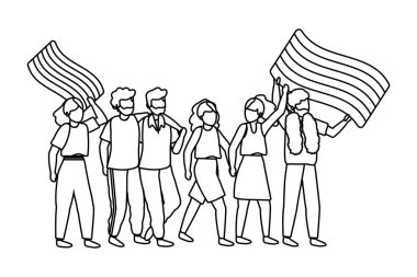 lgtbi bayrak kavramı karikatür vektör illüstrasyon grafik tasarım ile eşcinsel gurur eşcinsel insanlar