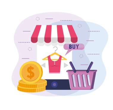 sepet ve sikke ile e-ticaret teknolojisine akıllı telefon alışveriş online