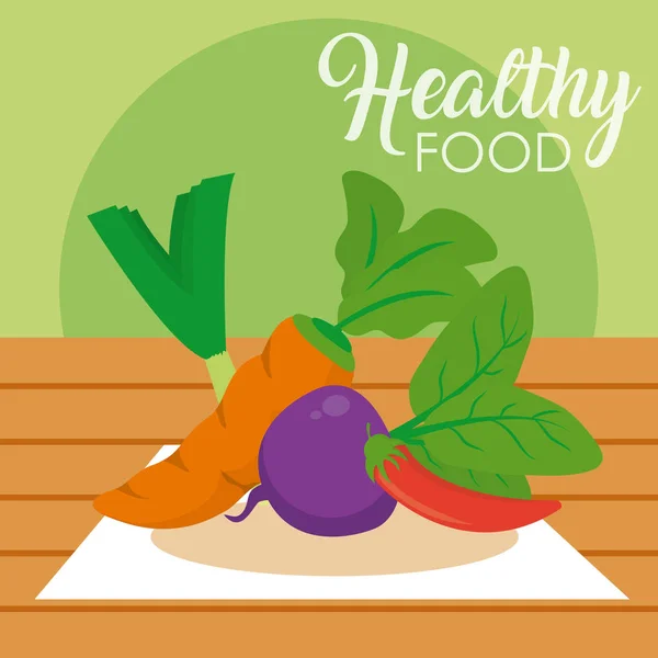Healthy food concept — Stock Vector